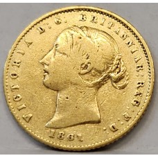 AUSTRALIA 1861 . HALF 1/2 SOVEREIGN . SYDNEY . GOLD